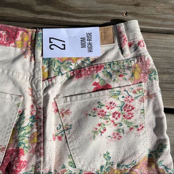 BDG Jeans Nwt Urban Outfitters Floral Skinny Size 27 - Cream/Pink, Size: 27 - Picture 4 of 4